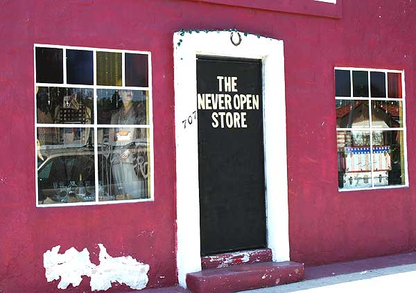 Stephanie Mata's Never Open Store, just off Melrose Avenue, Los Angeles