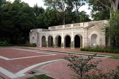 The upper courtyard -
