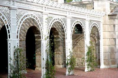 The upper courtyard -