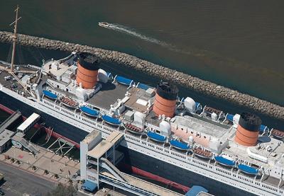 And in Long Beach harbor there's the old, dead Queen Mary and the dome for the long gone Spruce Goose -