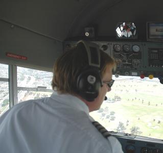Turn north and note the good pilot...
