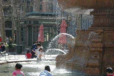 Saturday afternoon in Bryant Park just behind the library...