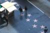 And the tourists check out the stars in the Walk of Fame -