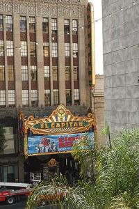 Across from the Kodak, the restored El Capitan -