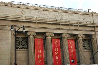 Next to El Capitan, Jimmy Kimmel does his shows in the old Masons' Hall -
