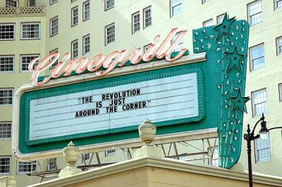 Next to Hooters, bad color choices at the Cinegrill (Roosevelt Hotel) -