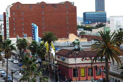 From the upper level - Tom Cruise's place and Ripley's T-Rex -