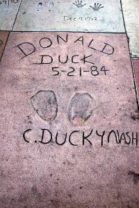 Odd footprints in front of Grauman's Chinese Theater -