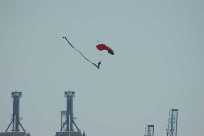 There were those skydivers - 