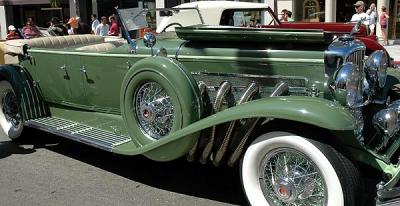 The 1933 Duesenberg Model J Tourster color 