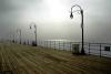 December begins - fog on the Pacific and the pier, empty -
