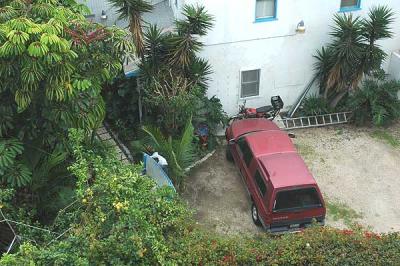 The neighborhood - odd backyard from the pier -