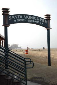 The entrance to the pier from the sand -