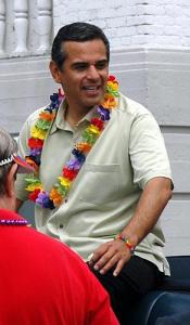 The new Mayor of Los Angeles, Antonio Villaraigosa participating