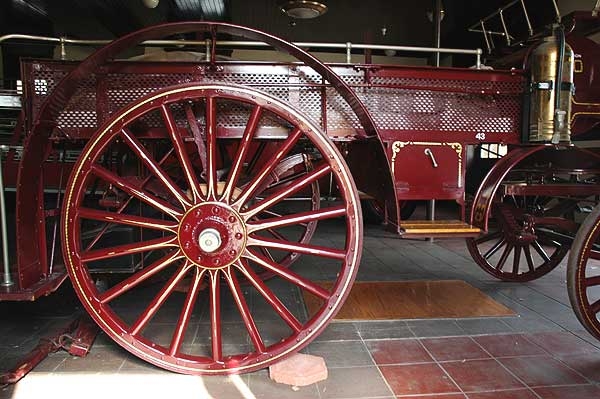 African American Fire Fighter Museum. Los Angeles, old fire truck