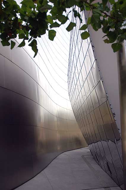 Interior walkway at the Walt Disney Concert Hall Garden, downtown Los Angeles