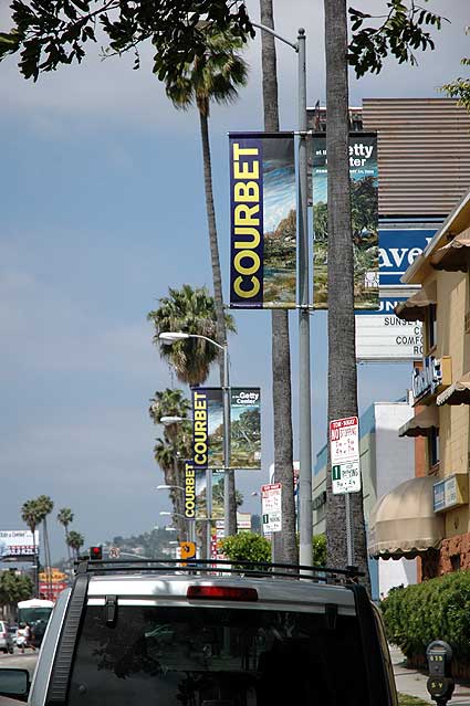 'Courbet and the Modern Landscape' banners on Sunset Boulevard, May 2006
