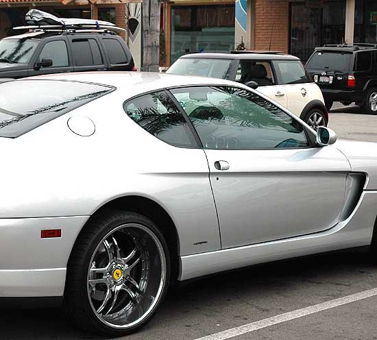 Ferrari 456M parked at coffee shop in Malibu