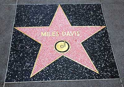 The Miles Davis star on the Hollywood Walk of Fame