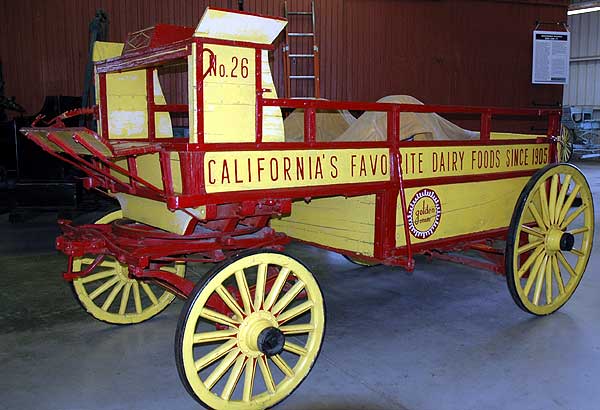 Golden State Dairy delivery wagon, Travel Town Museum, Los Angeles