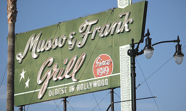 Musso and Frank on Hollywood Boulevard, Los Angeles