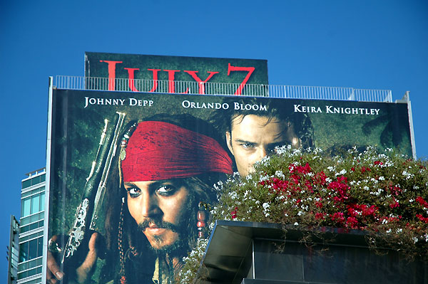 Pirates of the Caribbean billboard, Sunset Boulevard at Sunset Plaza