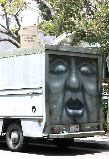 Odd truck door, Hancock Avenue, West Hollywood