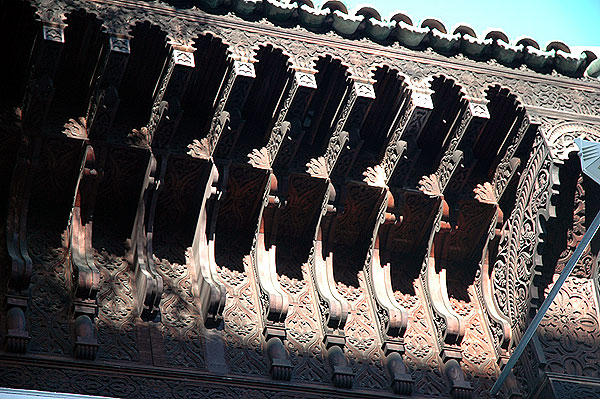 Roof detail, Dar Maghreb, Moroccan restaurant on Sunset Boulevard at Stanley Avenue, Hollywood