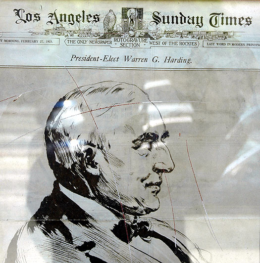 Warren Harding elected - Los Angeles Times - 27 February 1921