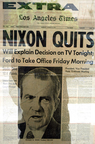 Nixon resigns - Los Angeles Times - August 1964