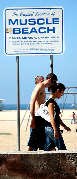The original Muscle Beach, Santa Monica, California