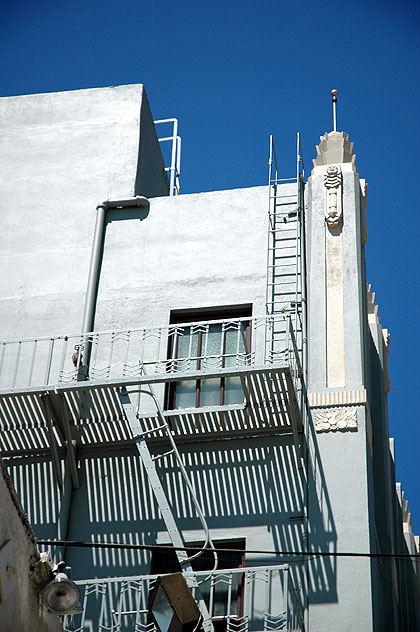 Shadows on the south face of the Hollywood Center Building - Hollywood Boulevard at Cherokee