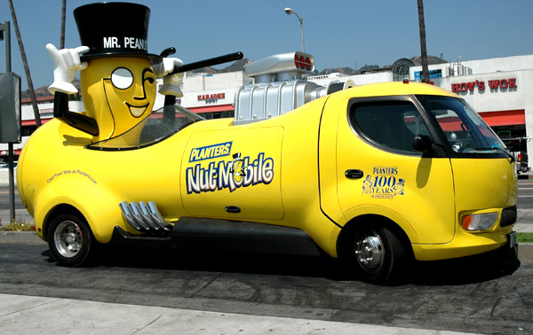 Planters Peanuts promotional truck parked on Sunset Boulevard, Hollywood, Thursday, September 7, 2006