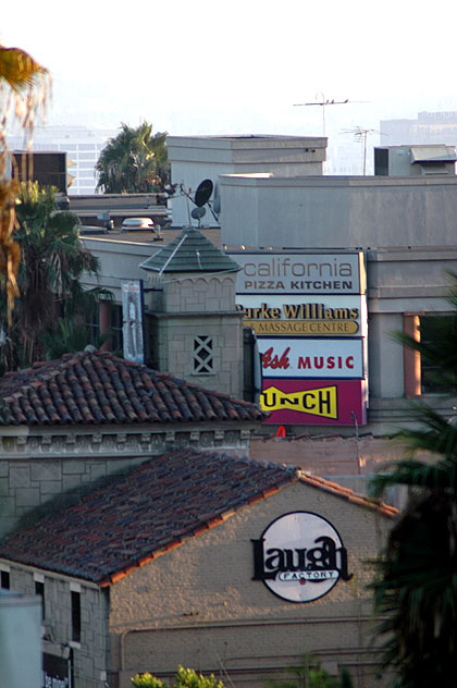 The corner of Sunset and Laurel with the Laugh Factory and all…