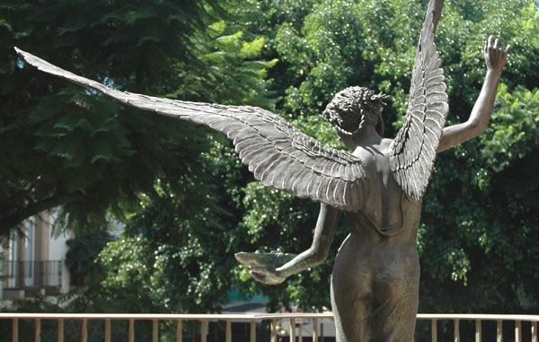 Angel statue, not identified, North Harper Avenue, West Hollywood