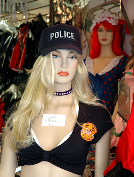 Manikin in costume shop, Hollywood Boulevard, Halloween, 2006