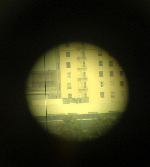 Russian Attack Submarine Scorpion b-427, on display in Long Beach, California - view through periscope