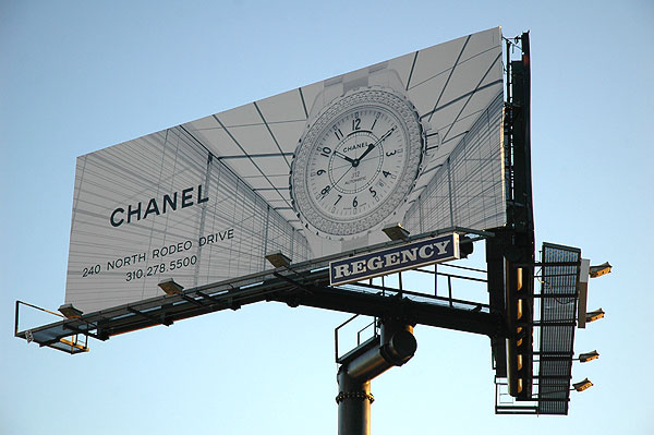 Chanel billboard, Sunset Plaza, West Hollywood
