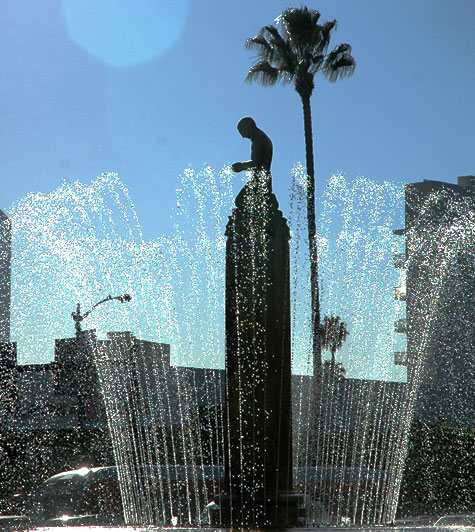 Robert Merrell Gage sculpture at the Electric Fountain, Wilshire and Santa Monica Boulevards, Beverly Hills