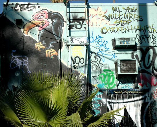 Graffiti wall, the alley behind Melrose Avenue, south of Hollywood