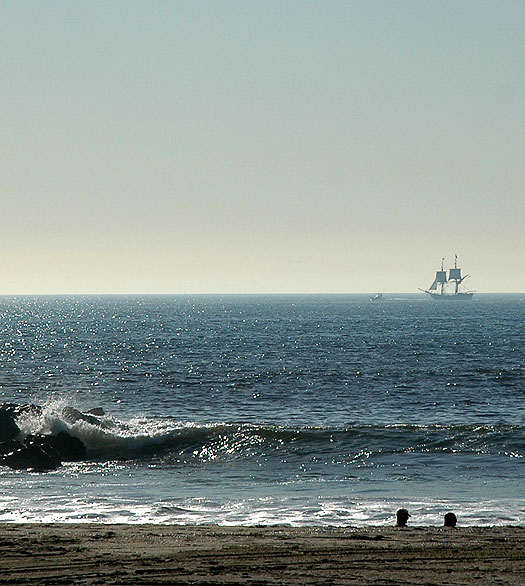 Tall ships passing Venice Beach