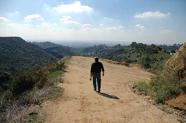 The view from Mount Lee, Hollywood, at the Hollywood Sign