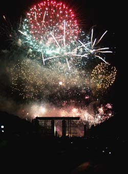 Bastille Day fireworks in Paris, 2006