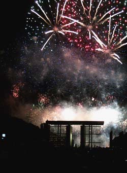 Bastille Day fireworks in Paris, 2006