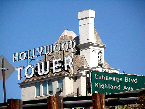Hollywood Tower apartments on Franklin Avenue, Hollywood