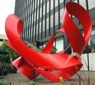 Where Rodeo Drive meets Wilshire Boulevard - the big red bow -