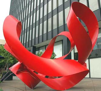 Where Rodeo Drive meets Wilshire Boulevard - the big red bow -