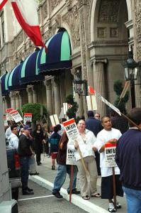 Not all is fine in paradise.  Labor dispute at the Beverly Wilshire -