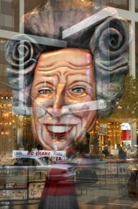 This ersatz Margaret Thatcher at Sax's doesn't think much of strikers -