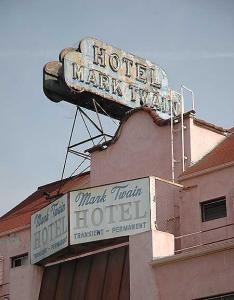 The Mark Twain hotel on Wilcox, photographed a lot -